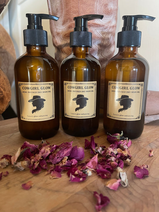 Cowgirl Glow- Rose Infused Dry Oil
